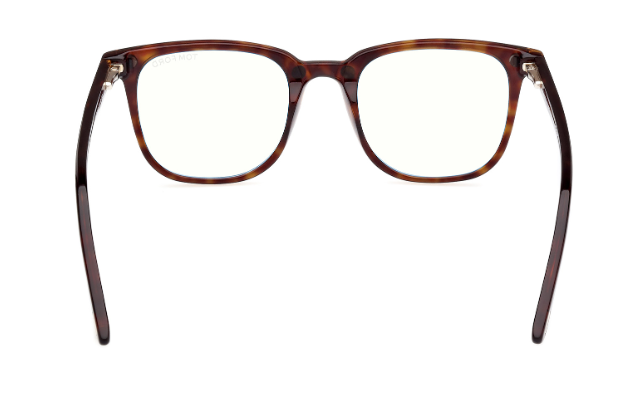 Tom Ford FT5916 052 Dark Havana/Clear Square Men's Eyeglasses with Clip-On