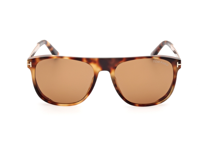 Tom Ford FT1105 Lionel-02 55E Coloured Havana/Brown Square Men's Sunglasses