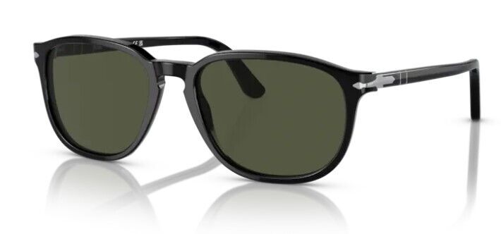 Persol 0PO3019S 95/31 Black/Green Square Shaped 55mm Men's Sunglasses