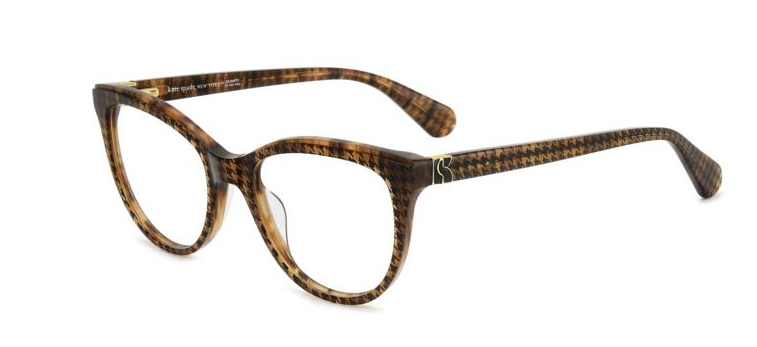 Kate Spade MANDEE Y1J Brown Pattern Round Women's Eyeglasses