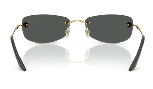 Versace 0VE2279 100287 Gold/Dark Grey Rectangle Men's Sunglasses