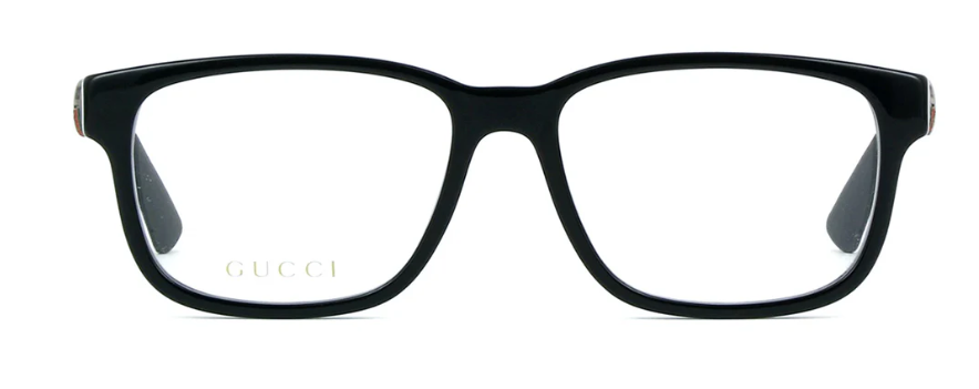 Gucci GG0011O 001 Black Rectangle Men's Eyeglasses