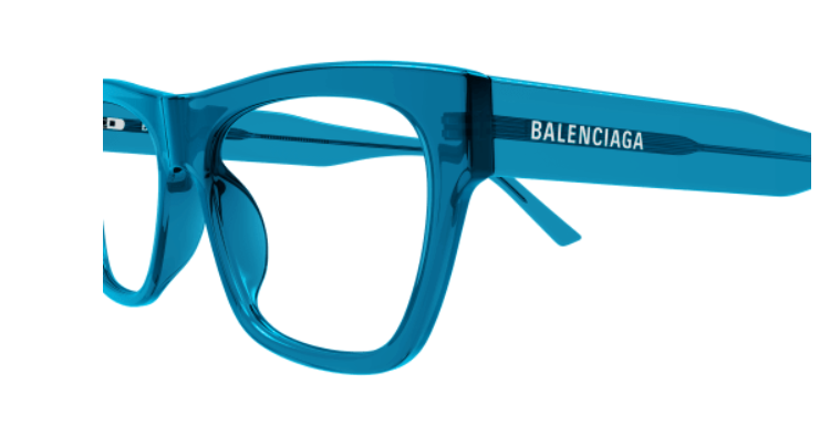 Balenciaga BB0308O 004 Blue Square Men's Eyeglasses