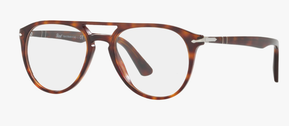 Persol 0PO 3160V 9015 Havana/Clear Soft Square Men's Eyeglasses