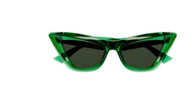 Bottega Veneta BV1101S 010 Green/Green Cat Eye Women's Sunglasses