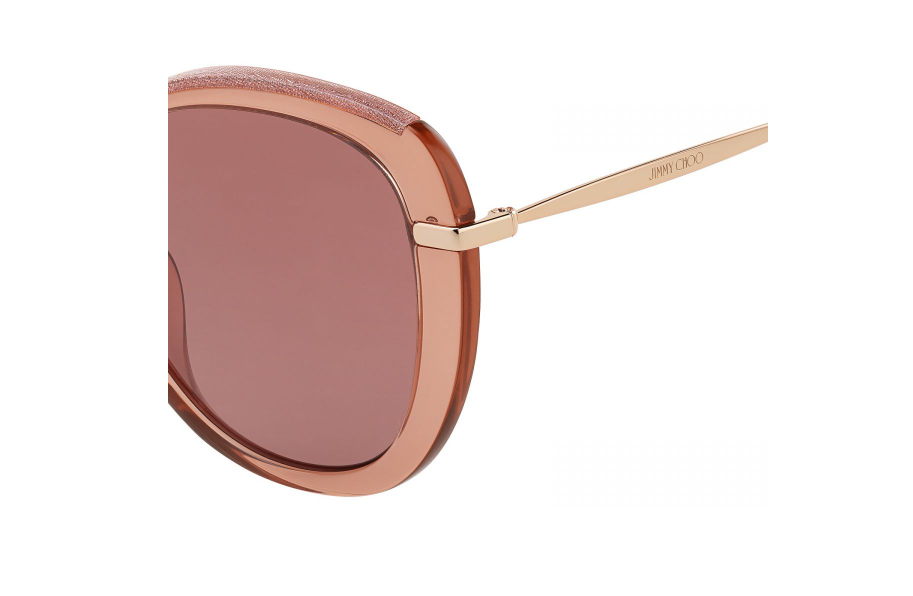 Jimmy Choo PHEBE/F/S W66 56 4S Pink/Burgundy Oval Women's Sunglasses