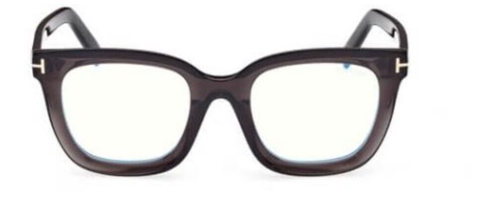 Tom Ford FT5880-B 020  Shiny Transparent Grey/ Blue Block  Women's Eyeglasses