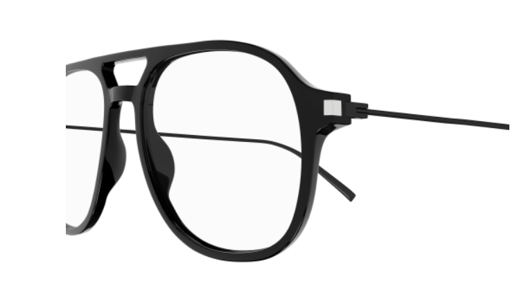 Saint Laurent SL 626 001 Black Square Men's Eyeglasses