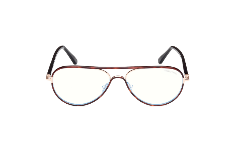 Tom Ford FT5897 053 Red Havana Oval Men's Eyeglasses