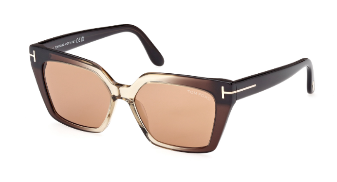 Tom Ford WINONA FT1030 47J Light Brown/Roviex Gradient Women's Sunglasses