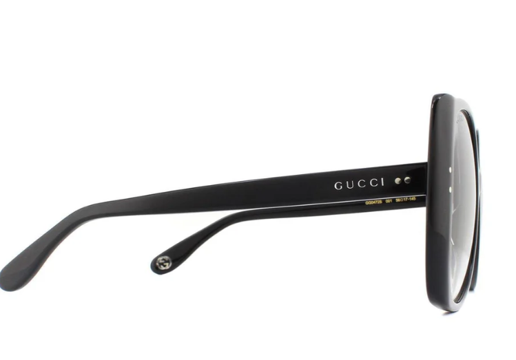 Gucci GG0472S 001 Black/Grey Gradient Soft Square Women's Sunglasses