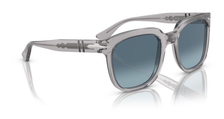 Persol 0PO3323S 309/Q8 Transparent grey/Azure blue Square 53mm Men's Sunglasses