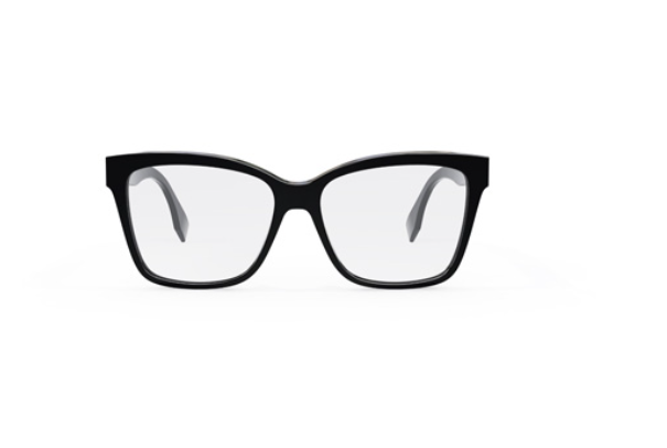 FENDI O'LOCK FE50025I 001 Black Square Women's Eyeglasses