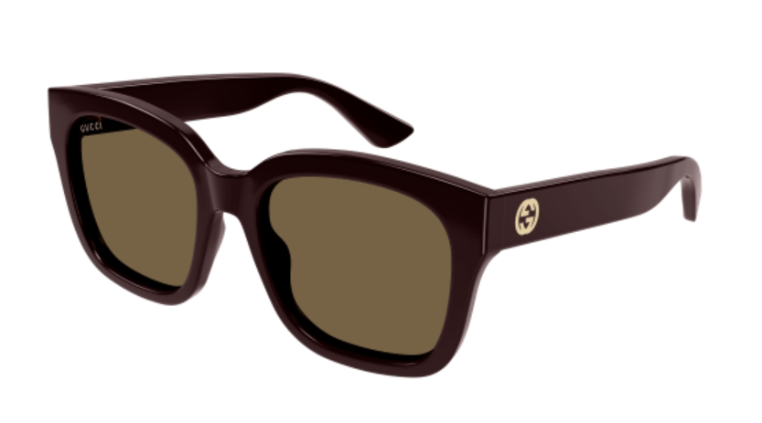 Gucci GG1338S 005 Burgundy/Brown Oversized Square Women's Sunglasses