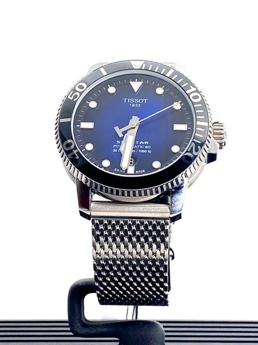 Tissot Seastar 1000 Powermatic 80 Blue Dial Steel Men's Watch T1204071104102