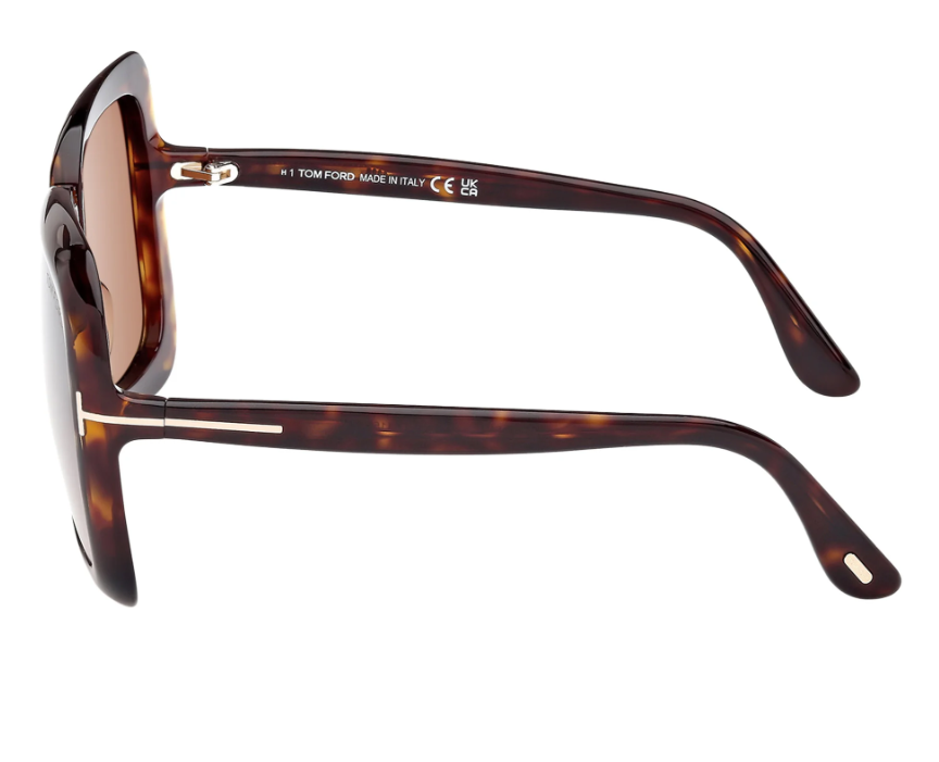 Tom Ford Lorelai FT1156 52F Dark Havana/Brown Square Women's Sunglasses