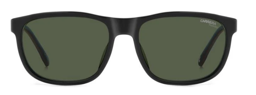 Carrera C FLEX 08/G/S 807 Black/Green Polarized Rectangle Men's Sunglasses