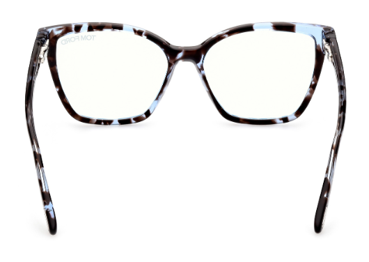 Tom Ford FT5812-B 055 - Coloured Havana/ Clear Square Women's Eyeglasses