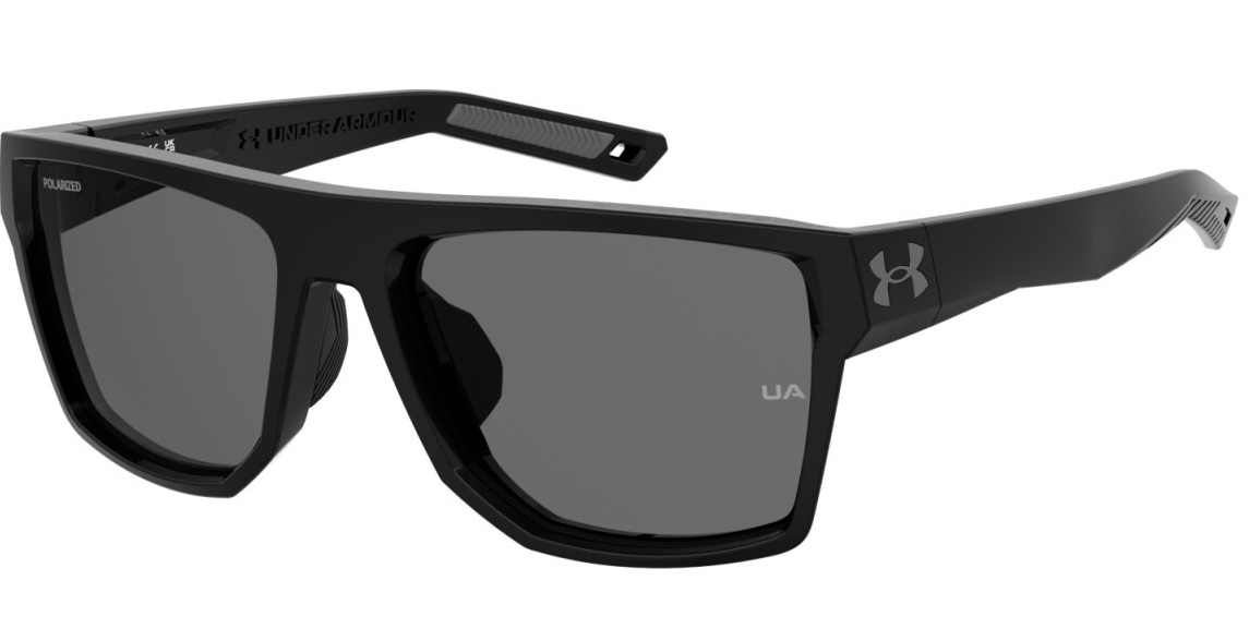 Under Armour UA Launch 2/G 807 Black/Grey Polarized Rectangle Men's Sunglasses