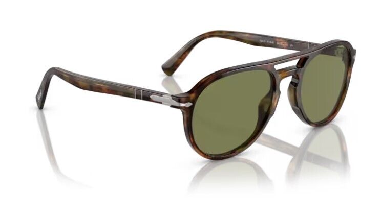 Persol 0PO3235S 01084E Caffe/Green Oval 55mm Men's Sunglasses