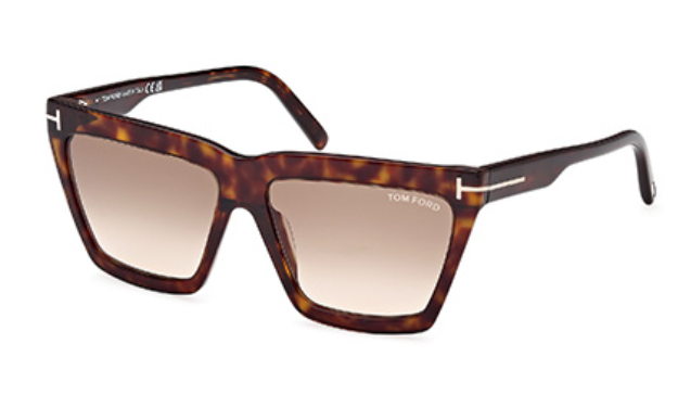 Tom Ford EDEN FT1110 52F Dark Havana/Brown Gradient Square Women's Sunglasses