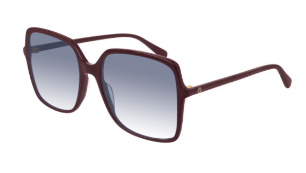 Gucci GG0544S 003 Blue Gradient/Brown Square Women's Square Sunglasses