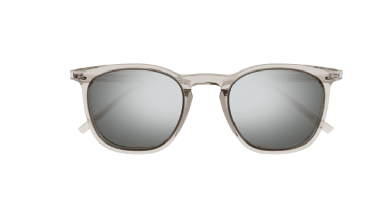 Saint Laurent SL 623 004 Beige/ Silver Square Mirrored Men's Sunglasses