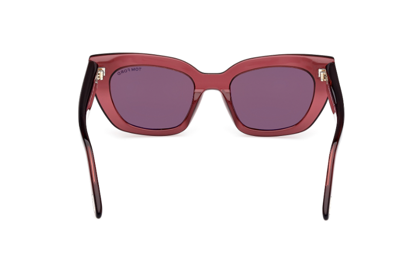 Tom Ford Athena FT1190 69E Shiny Bordeaux / Brown Cat-Eye Women's Sunglasses