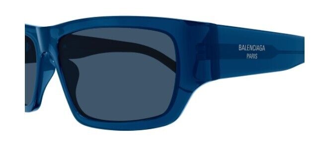 Balenciaga BB0366S 003 Blue/Blue Rectangular Men's Sunglasses