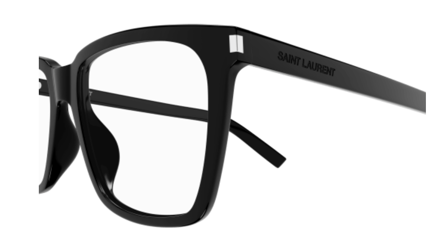 Saint Laurent SL 717 SLIM 001 Black Square Women's Eyeglasses