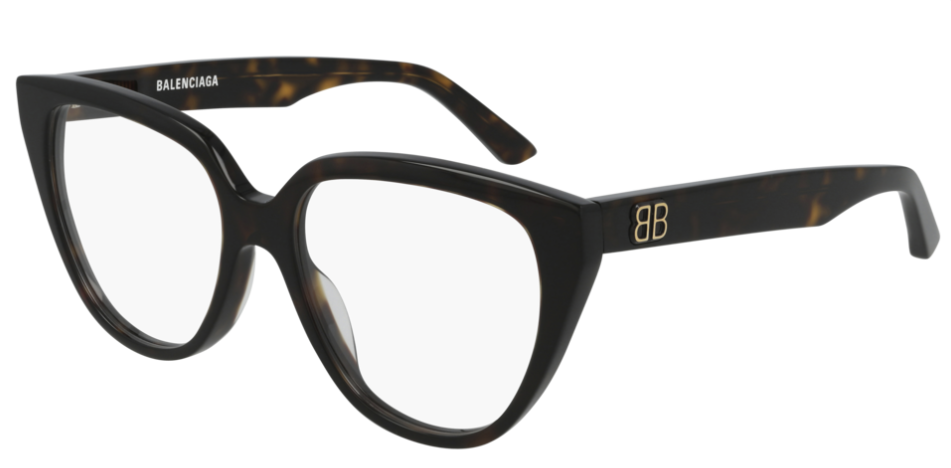 Balenciaga BB0129O 005 Havana Squared Eyeglasses