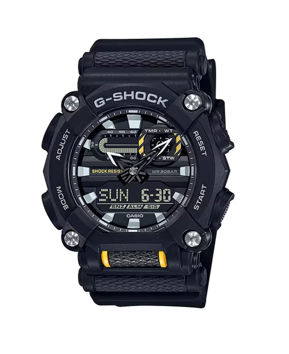 Casio G-shock Analog-Digital Dual City Time Black Strap Watch GA900-1A