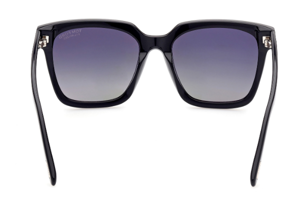 Tom Ford SELBY FT0952 01D Shiny Black/Smoke Polarized Square Women's Sunglasses