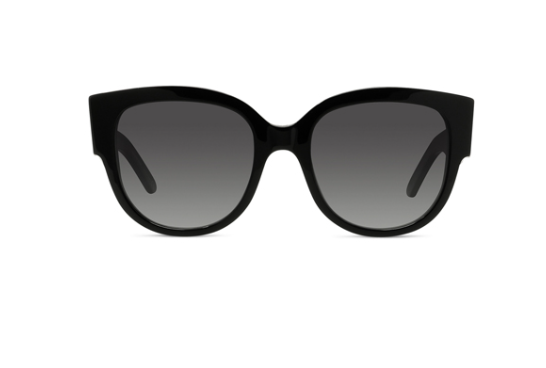 Christian Dior Wildior SU 10 P3 Black/Grey Polarized Round Women's Sunglasses