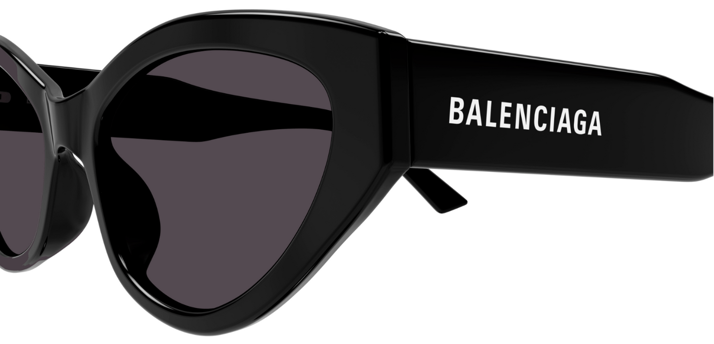 Balenciaga BB0306S-001 Black/Grey Cat-eye Women's Sunglasses