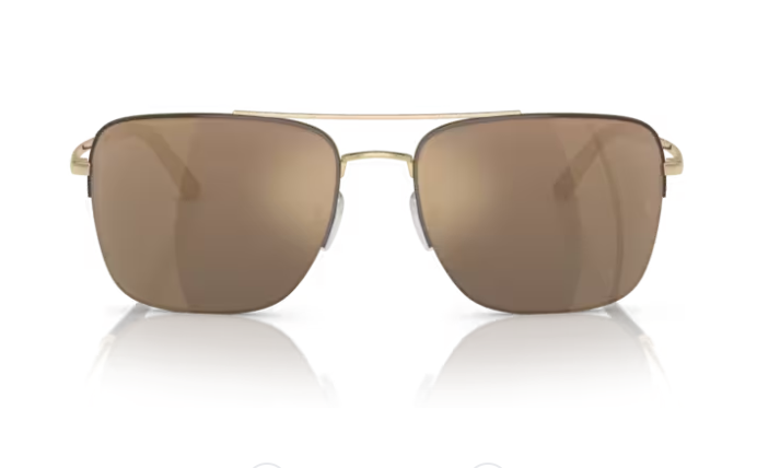 Oliver Peoples 0OV1343S R-2 50355A Umber-Gold/Desert Mirrored Men's Sunglasses