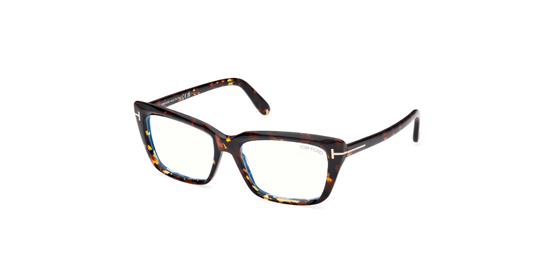 Tom Ford FT5894 052 Dark Havana Square Women's Eyeglasses