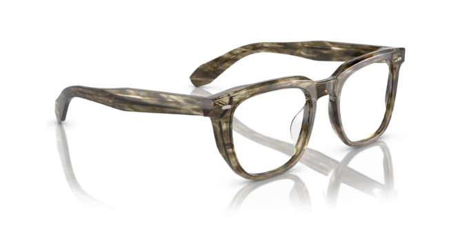 Oliver Peoples 0OV5546U N.06 1735 Soft Olive Bark Soft Square Men's Eyeglasses