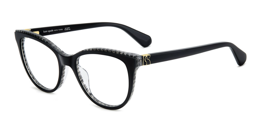 Kate Spade MANDEE TAY Black/White Pattern Round Women's Eyeglasses