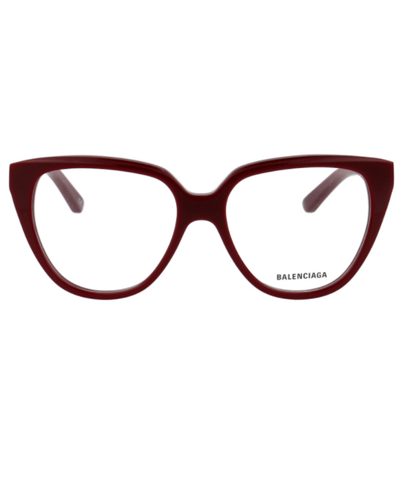 Balenciaga BB0129O 006 Burgundy Squared Eyeglasses