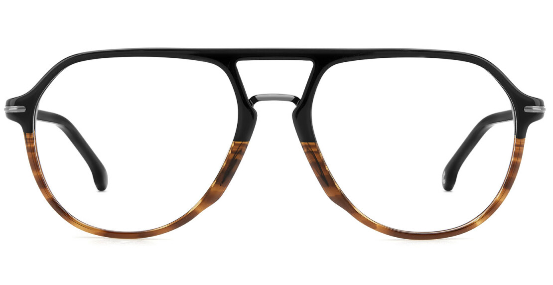 Carrera 345 37N Black Horn Soft Square Men's Eyeglasses