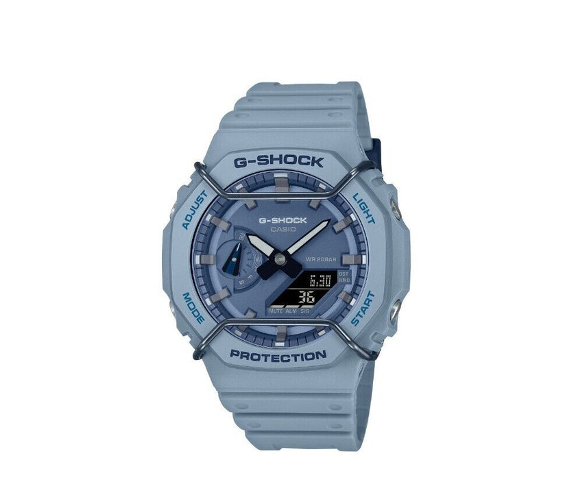 Casio G-Shock Tone-on-Tone Wire Face Casioak Blue Men's Watch GA2100PT-2A