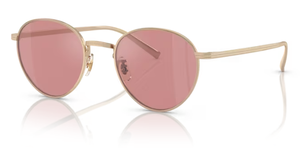 Oliver Peoples 0OV1336ST Rhydian 50353E Gold Magenta Round Men's Sunglasses