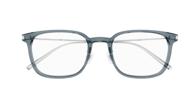 Saint Laurent SL 632/J 003 Grey/Silver Square Men's Eyeglasses