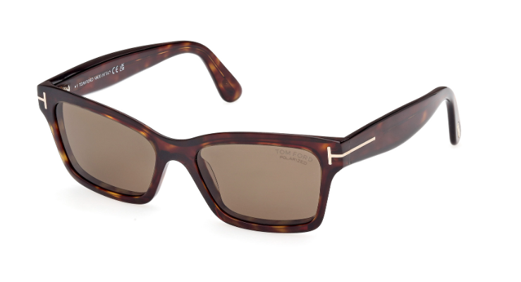 Tom Ford Mikel FT1085 52H Black-Dark Havana/Brown Polarized Women's Sunglasses