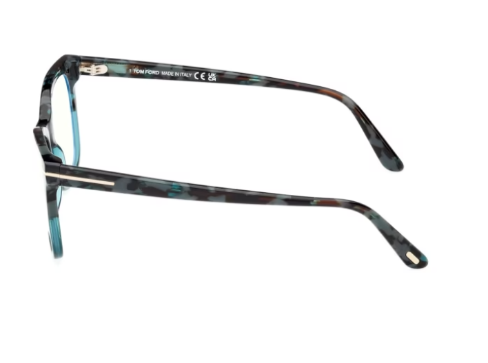 Tom Ford FT5986-B 055 Havana/Gradient Square Women's Eyeglasses