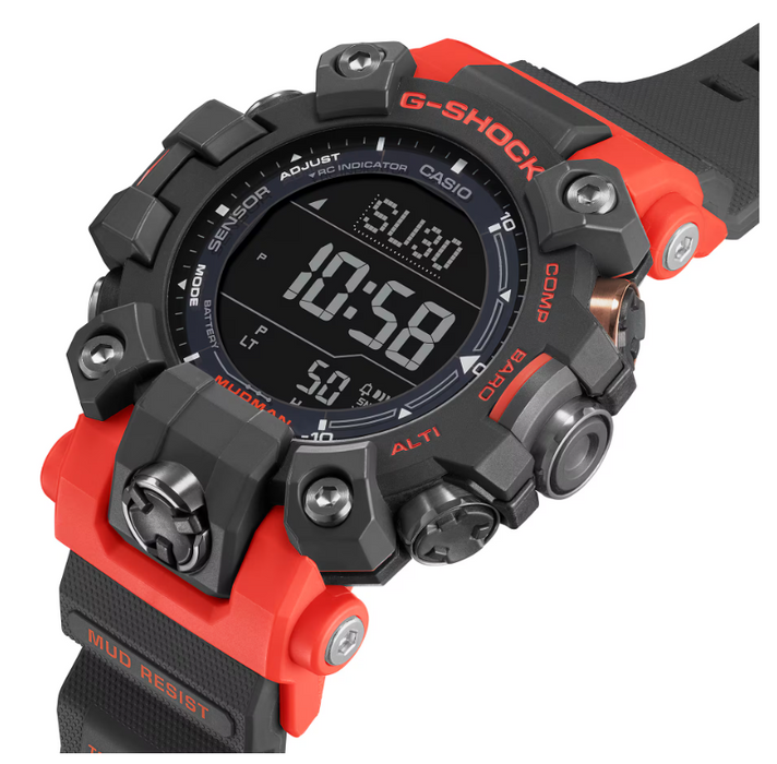 Casio G-Shock Master of G-Land Triple Sensor Black Red Watch GW9500-1A4