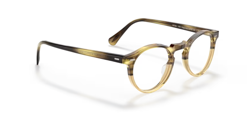 Oliver Peoples 0OV5186 Gregory peck 1703 Canarywood Round 47mm Men's Eyeglasses