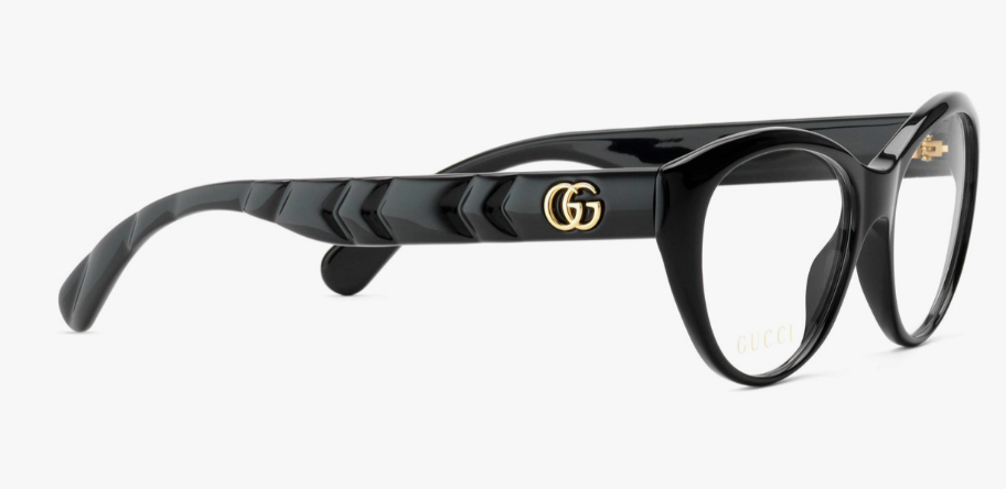 Gucci GG0812O 001 Black/Clear Cat Eye Women's Eyeglasses