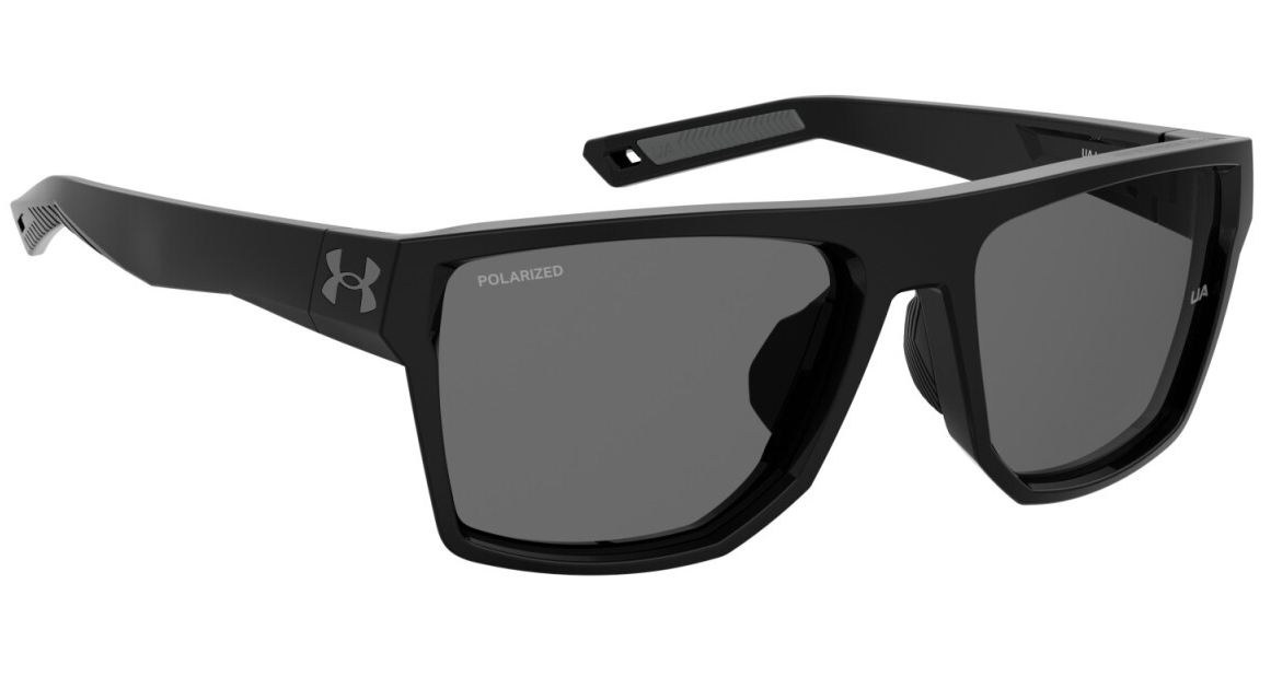 Under Armour UA Launch 2/G 807 Black/Grey Polarized Rectangle Men's Sunglasses